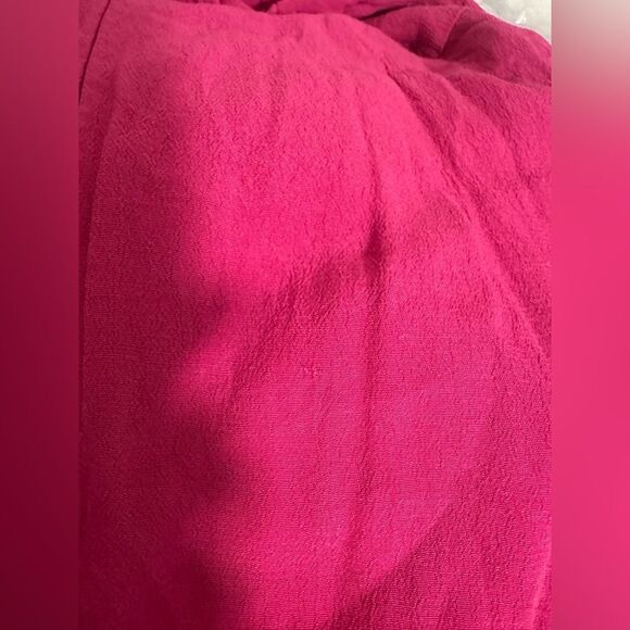 Maeve Pink Resort Faux Wrap Asymmetrical Hem Puff Sleeves Mini Dress Women’s 6 - Picture 7 of 9